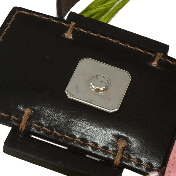 Fendi Brown Cotton Beaded Embroidered Baguette Handbag - Picture 6 of 10